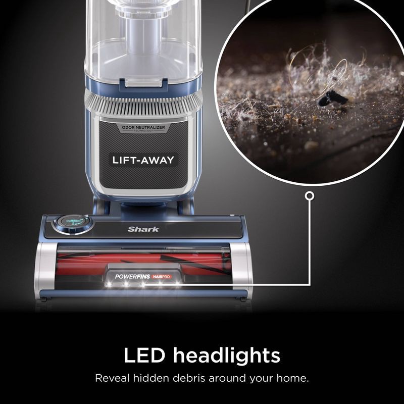 slide 9 of 12, Shark Lift-Away with PowerFins HairPro and Odor Neutralizer Technology Upright Vacuum LA486, 1 ct