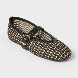 Women's Noemi Flats with Memory Foam Insole - Universal Thread™ Black 6.5