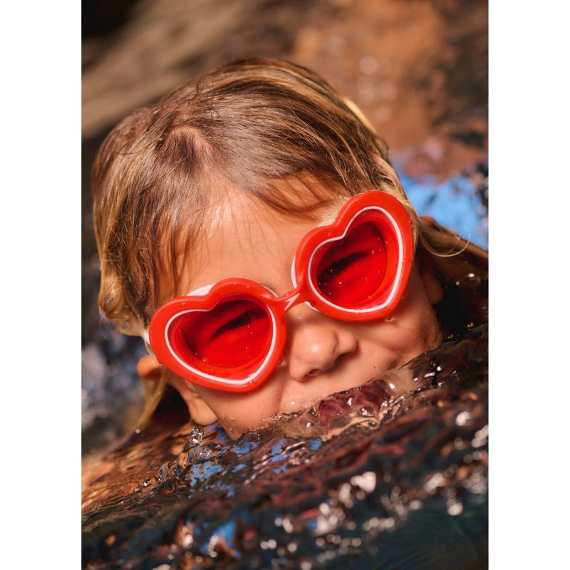 slide 5 of 5, Speedo Kids Sunny Vibes Heart Goggles - High Risk Red/Punch, 1 ct