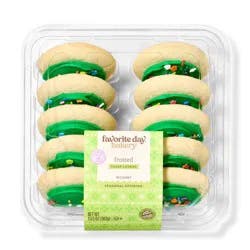 St Patrick's Green Frosted Sugar Cookies - 13.5oz/10ct - Favorite Day™