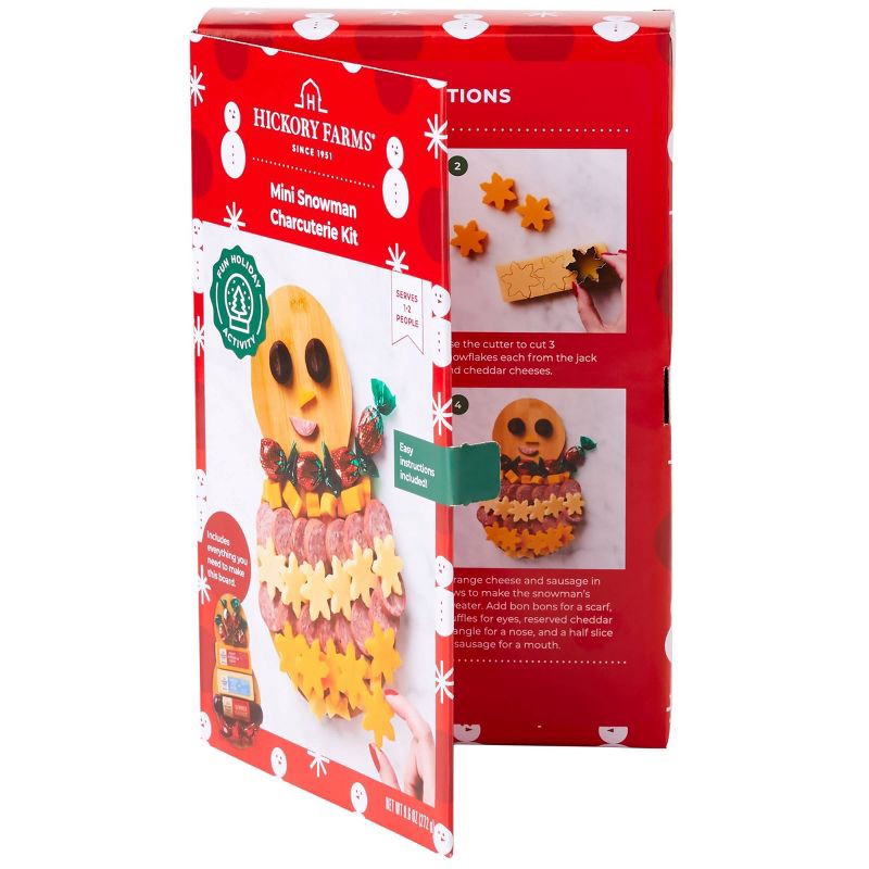 slide 3 of 6, Hickory Farms Christmas Gift Set Snowman Charcuterie Kit - 9.6oz, 9.6 oz
