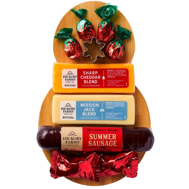 slide 6 of 6, Hickory Farms Christmas Gift Set Snowman Charcuterie Kit - 9.6oz, 9.6 oz