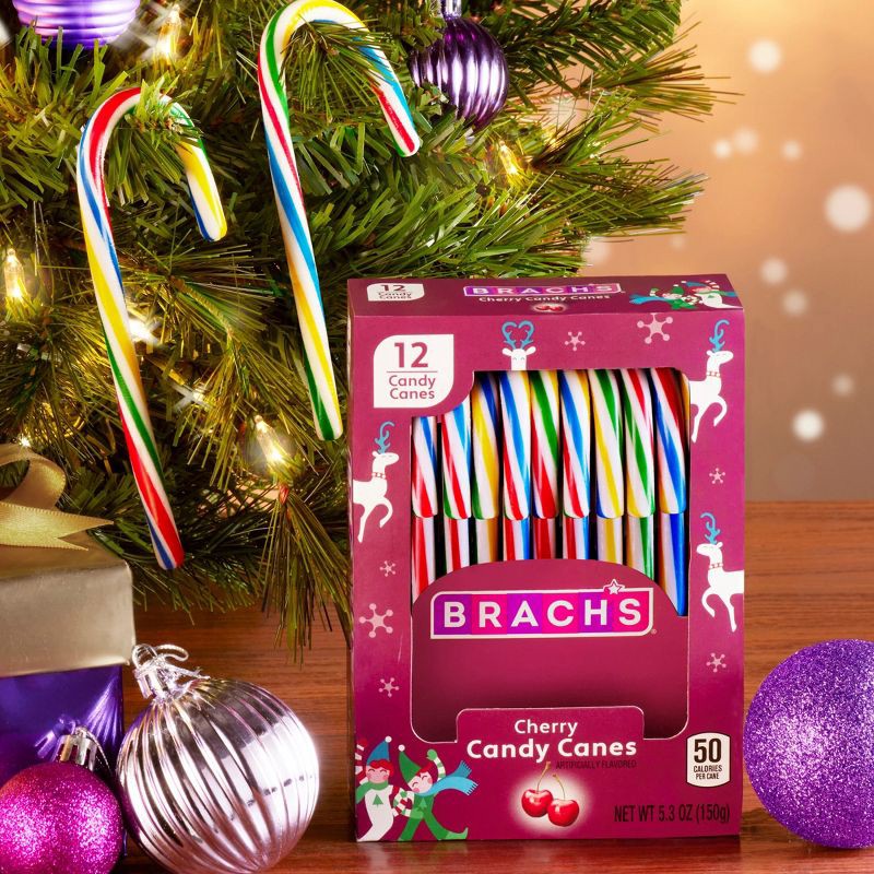 slide 4 of 8, Brach's Cherry Christmas Candy Canes - 5.3oz/12ct, 5.3 oz, 12 ct