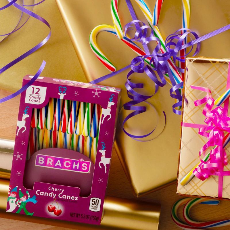slide 5 of 8, Brach's Cherry Christmas Candy Canes - 5.3oz/12ct, 5.3 oz, 12 ct
