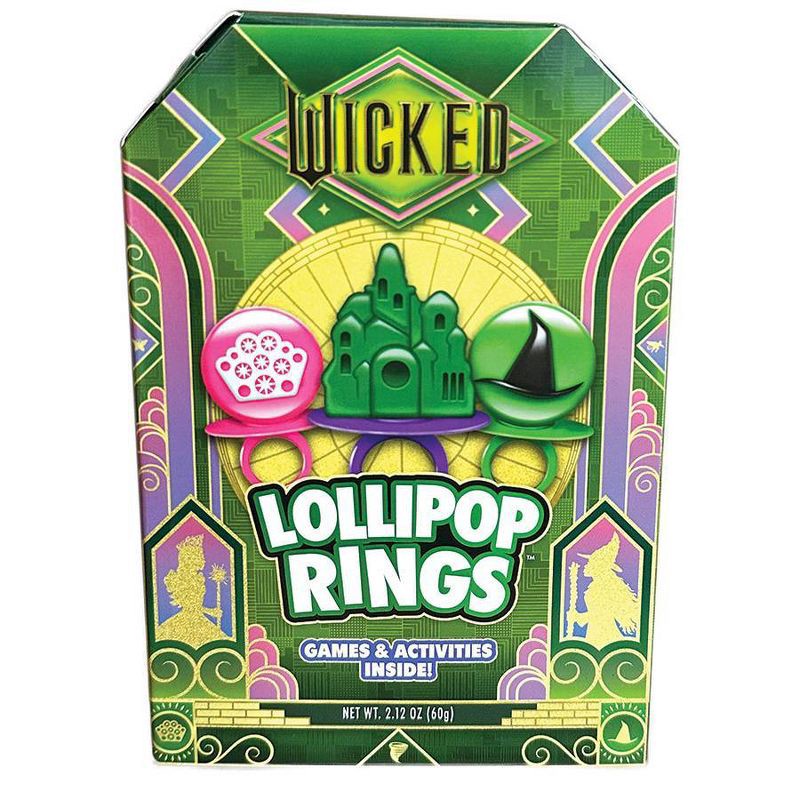slide 1 of 3, Universal Wicked Christmas Candy Lollipop Rings - 2.12oz, 2.12 oz