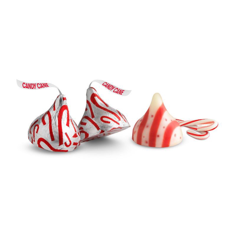 slide 4 of 6, HERSHEY's KISSES Christmas Chocolate Candy Cane Stand Up Pouch - 6.5oz, 6.5 oz