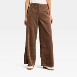 Women's High-Rise Corduroy Palazzo Pants - Universal Thread™ Brown 4