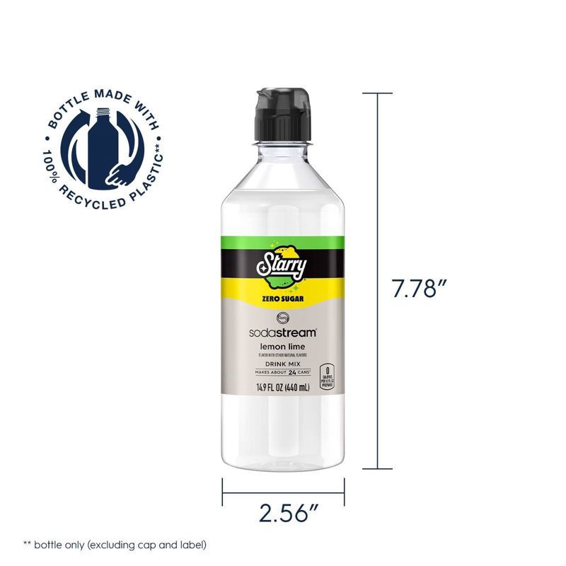 slide 5 of 9, SodaStream Starry Zero Sugar Lemon Lime Drink Mix, 1 ct