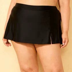 Women's Side Slit Swim Skirt - Shade & Shore™ Black X