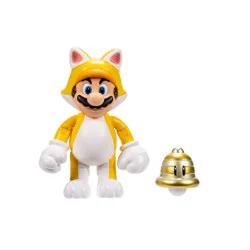 Nintendo Super Mario 4 Inch Cat Mario With Bell Figure Wave 48 Action Figure