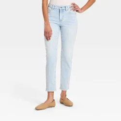 Women's 80's Slim Mid-Rise Ankle Length Pant - Universal Thread™ Light Wash 4