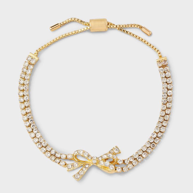slide 3 of 4, SUGARFIX by BaubleBar Bow You Didn't Bracelet - Gold, 1 ct