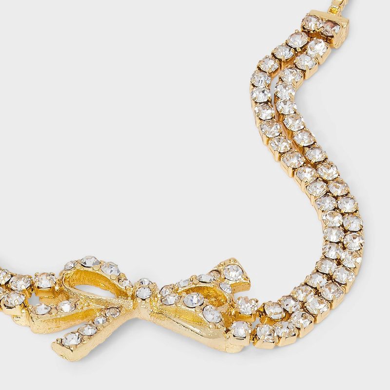 slide 4 of 4, SUGARFIX by BaubleBar Bow You Didn't Bracelet - Gold, 1 ct
