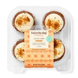 Spring Carrot Cake Cupcakes - 10oz/4ct -Favorite Day™