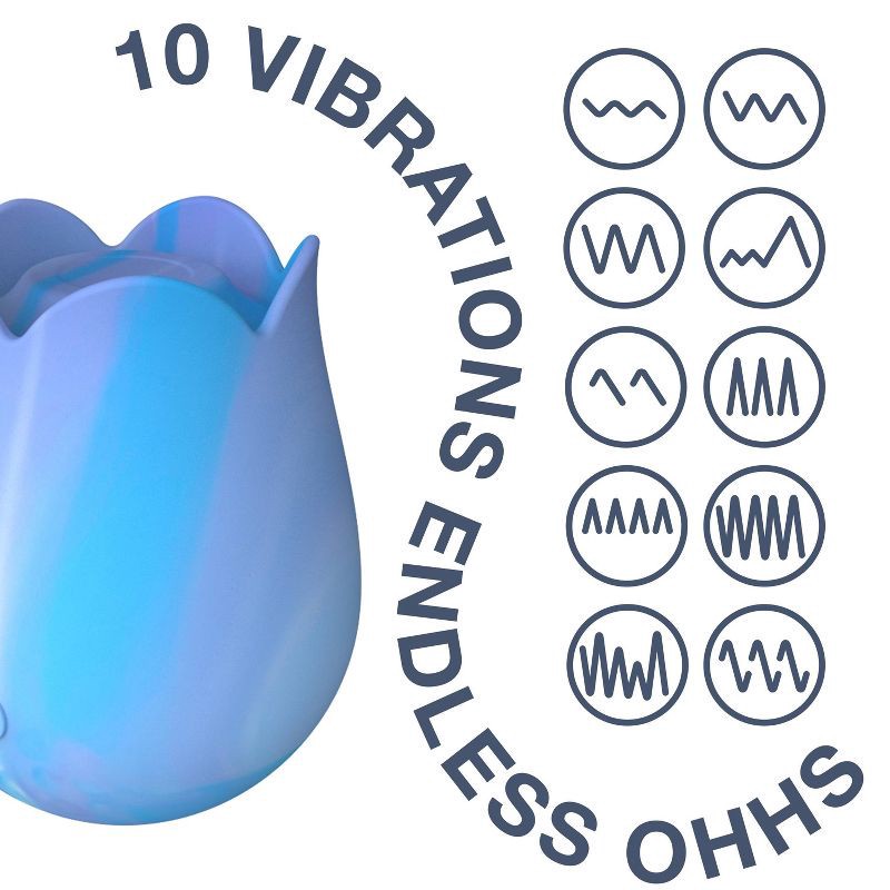 slide 4 of 12, plusOne Tye Dye Rose Arouser Clitoral Stimulator, 1 ct