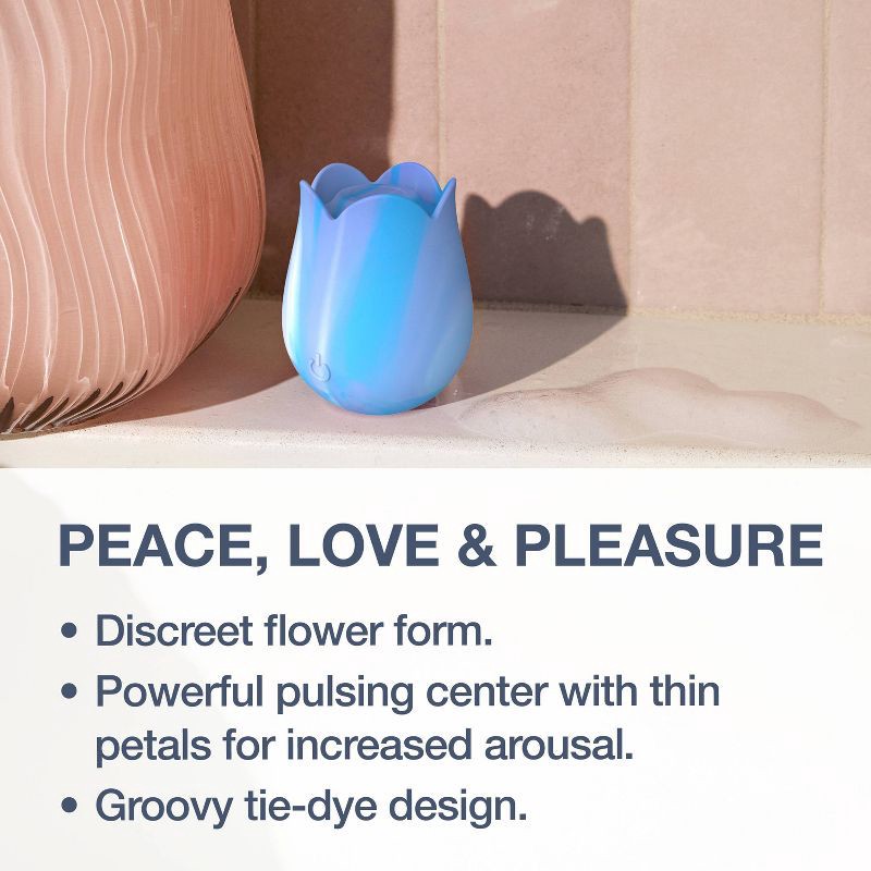 slide 8 of 12, plusOne Tye Dye Rose Arouser Clitoral Stimulator, 1 ct