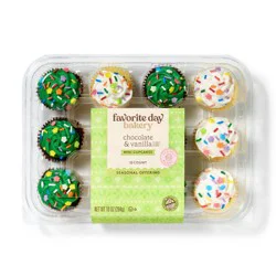 St. Patrick's Day Assorted Mini Cupcakes - 10oz/12ct - Favorite Day™