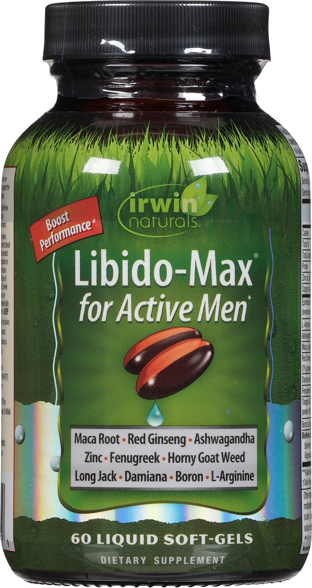 slide 3 of 12, Irwin Naturals Libido-Max for Active Men 60 Liquid Soft-Gels, 60 ct