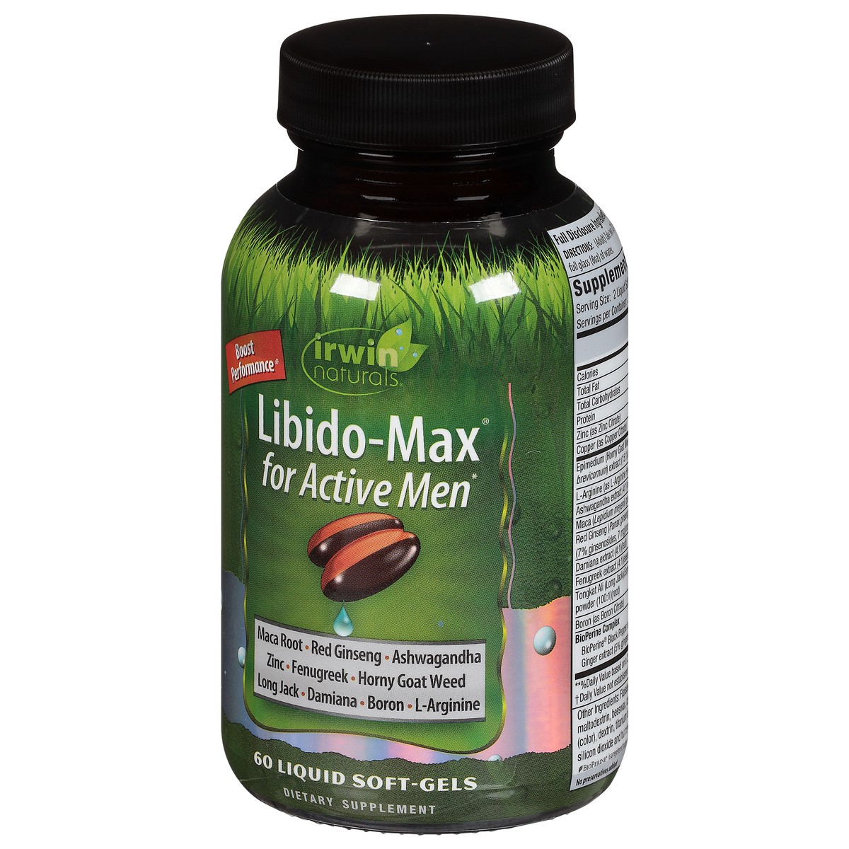 slide 11 of 12, Irwin Naturals Libido-Max for Active Men 60 Liquid Soft-Gels, 60 ct