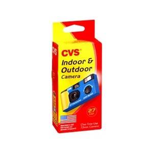 slide 1 of 1, CVS Pharmacy CVS One-Time-Use 35 Mm Camera Indoor And Outdoor 27 Exposures, 54 ct