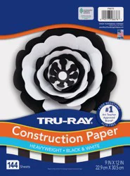Tru-Ray Premium Construction Paper, Black & White, 9" x 12", 144 Sheets