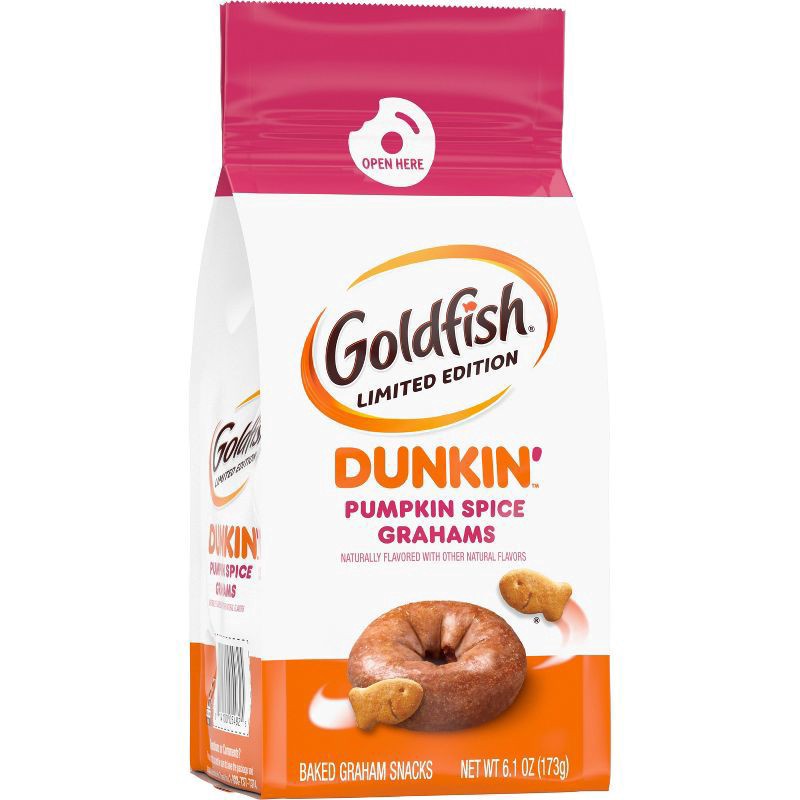 slide 5 of 6, Goldfish Dunkin’™ Pumpkin Spice Graham Crackers, 6.1 oz. bag, 6.1 oz