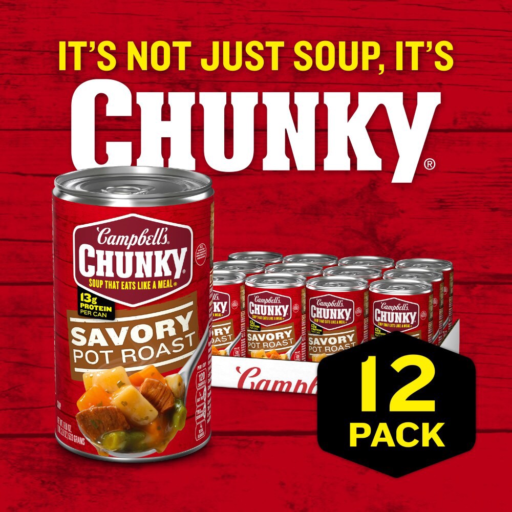 slide 3 of 3, Campbell's Chunky Savory Pot Roast Soup Case Sale, 12 ct; 18.8 oz