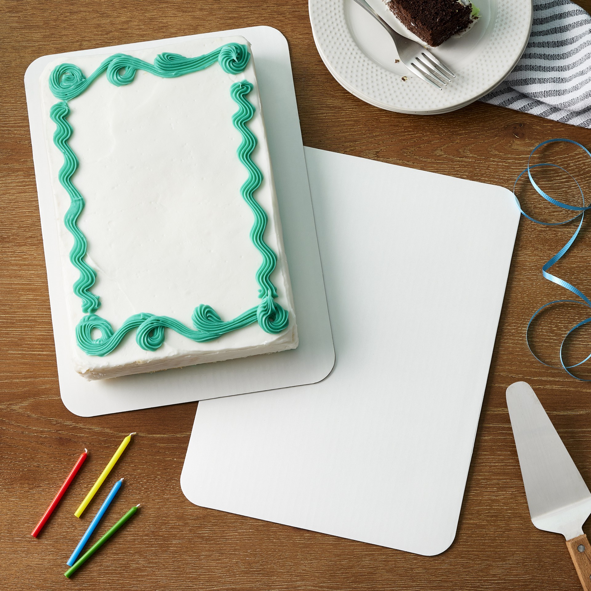 slide 2 of 2, Wilton Rectangle Cake Boards - White, 6 ct
