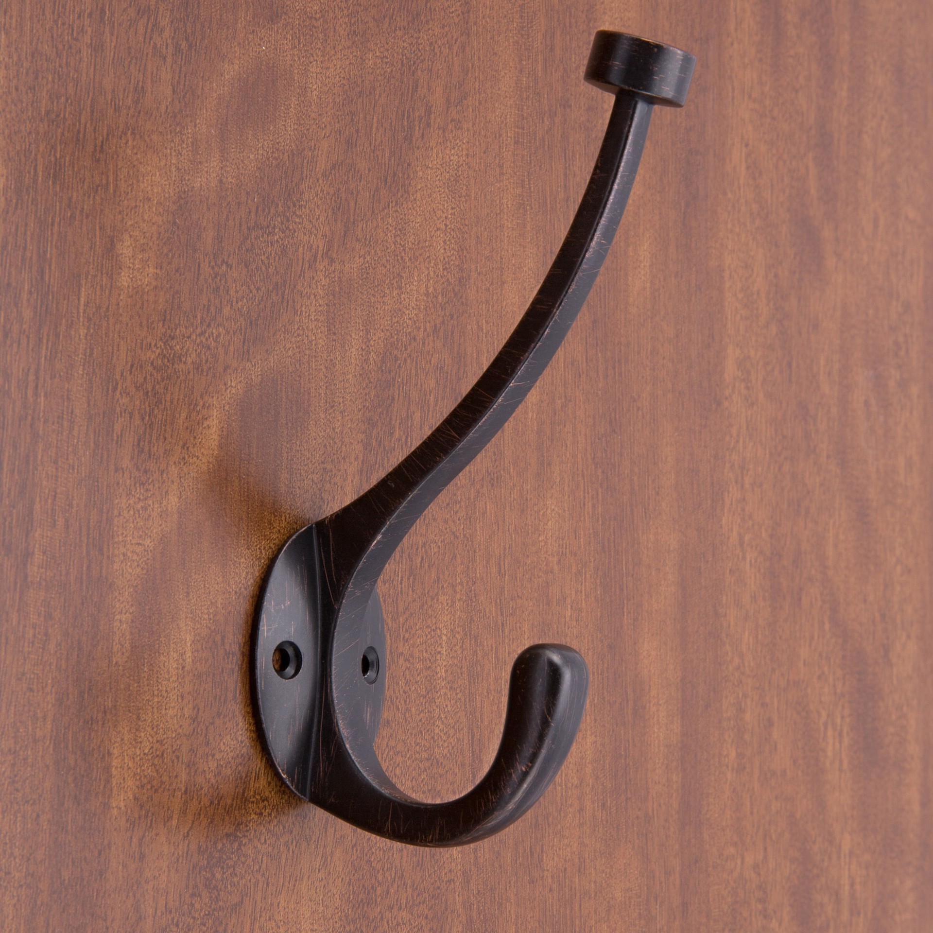 slide 2 of 6, allen + roth 1 -Hook 3.1417-in x 5.6102-in H Venetian Bronze Decorative Wall Hook ( 25-lb Capacity), 1 ct