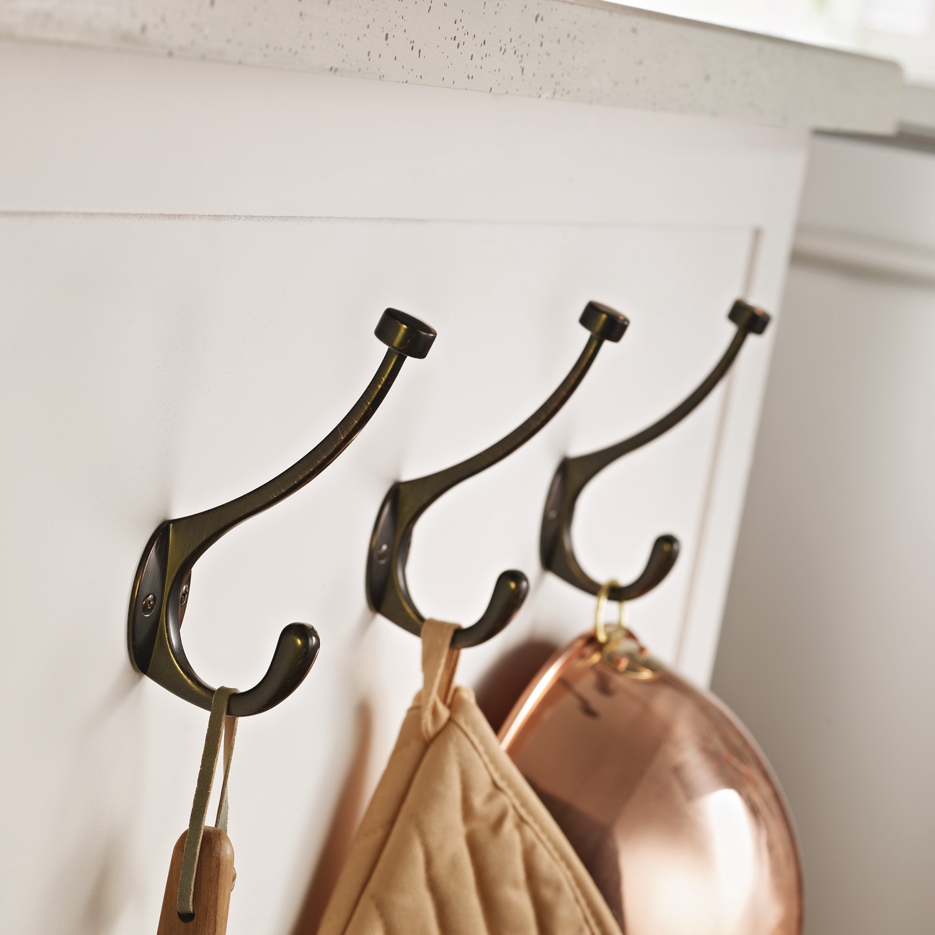 slide 3 of 6, allen + roth 1 -Hook 3.1417-in x 5.6102-in H Venetian Bronze Decorative Wall Hook ( 25-lb Capacity), 1 ct