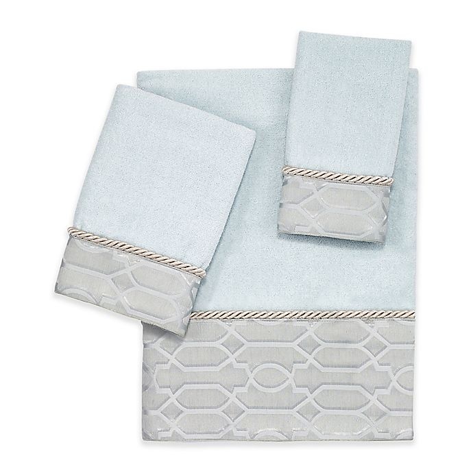 slide 1 of 1, Avanti Bonchester Velour Bath Towel - Aqua, 1 ct