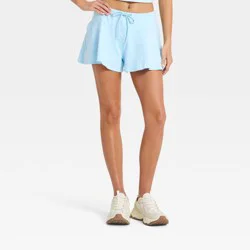 Women's French Terry Flowy Shorts - JoyLab™ Light Blue S