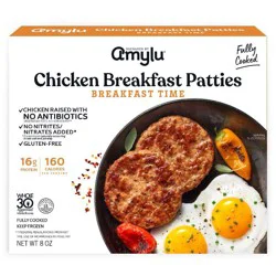 Amylu Foods Chicken Sausage Frozen Breakfast Time Patties - 8oz