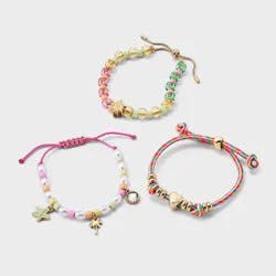 Girls' 3pk Sun and Heart Charms Bracelet Set - Cat & Jack™ Pink