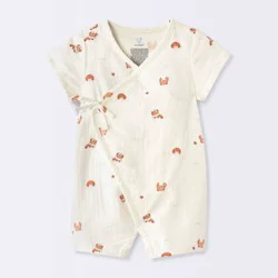 Baby Boys' "Lil Shrimp" Gauze Wrap Romper - Cloud Island™ Cream 24M