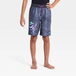 Boys' Nintendo Super Mario Brothers Swim Shorts - Purple/Black XL