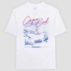 Well Worn Men's Cape Cod Short Sleeve Graphic T-Shirt - White XXL
