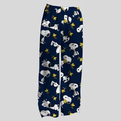 Peanuts Men's Snoopy & Woodstock Knit Pants - Navy Blue XL