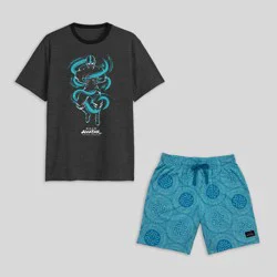 Men's Avatar Short Sleeve Pajama Set - Heathered Gray M