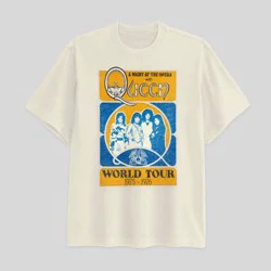 Men's Queen Short Sleeve Graphic T-Shirt - Cream XXL