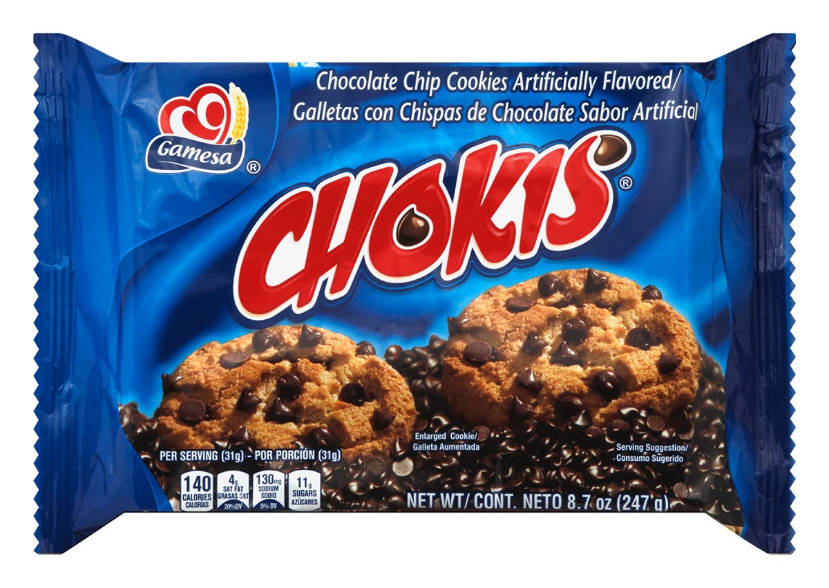 slide 1 of 5, Gamesa Chokis Chocolate Chip Cookie 8.7 Ounce Plastic Bag, 8.7 oz