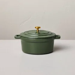 Hearth & Hand with Magnolia 0.5qt Cast Iron Dutch Oven Green - Hearth & Hand™ with Magnolia