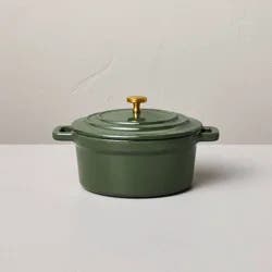 Hearth & Hand with Magnolia 0.5qt Cast Iron Dutch Oven Green - Hearth & Hand™ with Magnolia
