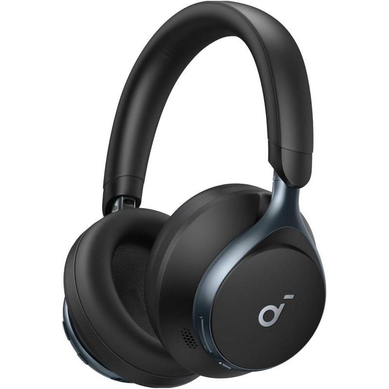 slide 1 of 6, Anker Soundcore Space One Over-Ear Hi-Res Bluetooth Headphones with Adaptive Noise Cancelling and 40H of ANC Playtime - Black, 1 ct
