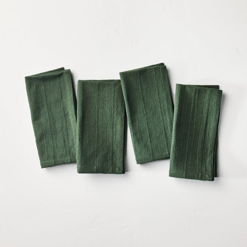 slide 1 of 3, Hearth & Hand with Magnolia Set of 4 Cloth Napkin Green - Hearth & Hand™ with Magnolia, 1 ct