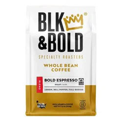 BLK & Bold Specialty Beverages BLK & Bold B Bold Espresso Dark Roast Whole Bean Coffee - 12oz