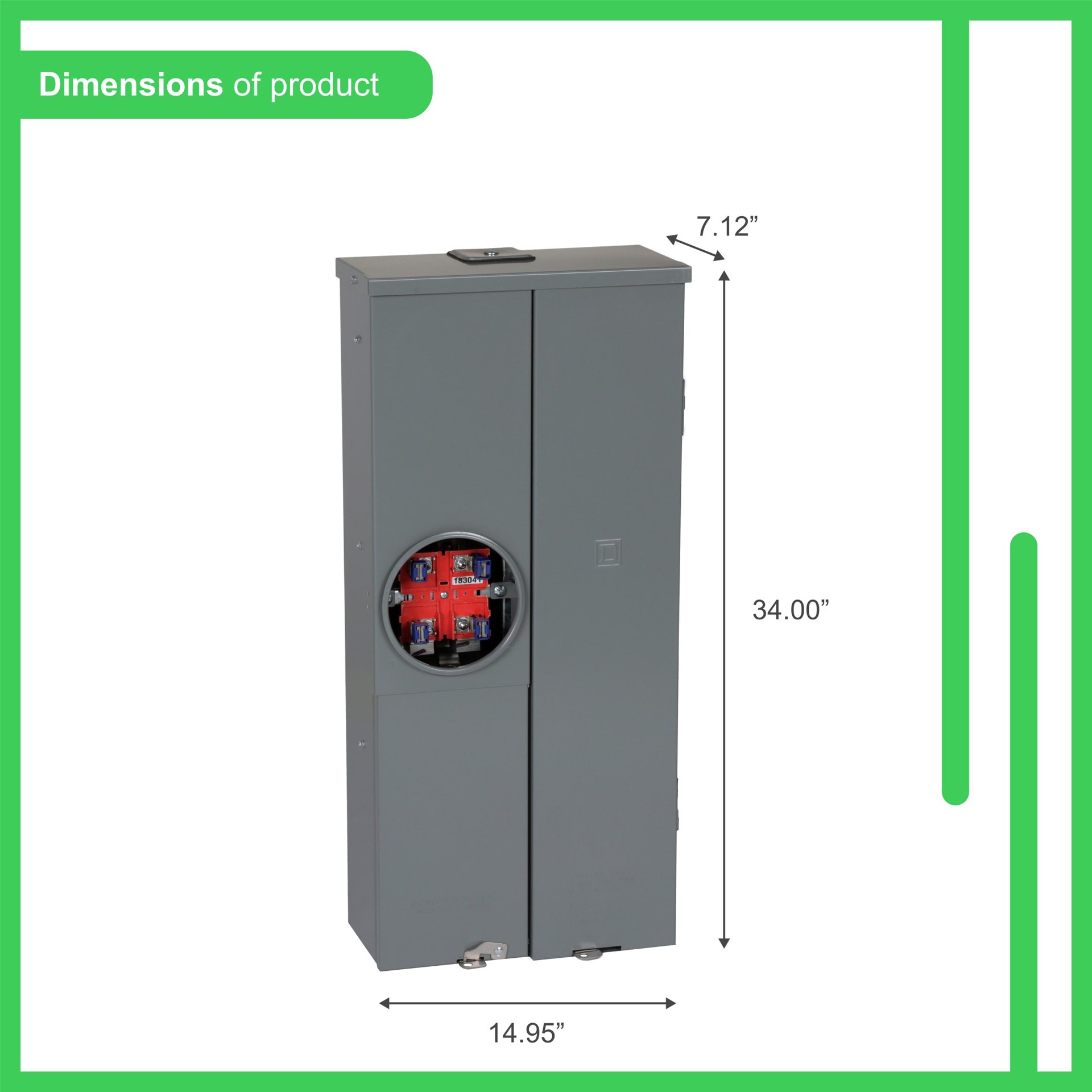 slide 2 of 5, Square D 200 -Amp 20 -Spaces 40 -Circuit Outdoor Main Breaker Meter Combo Load Center, 1 ct