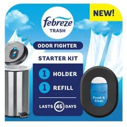 Febreze Trash - Trash Aisle Air Freshener Starter Kits - Fresh & Clean: Oil, Non-Powered