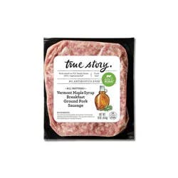 True Story Vermont Maple Breakfast Ground Pork Sausage - 16oz