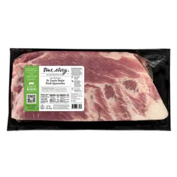 True Story St. Louis Style Pork Spareribs Half Rack - 20oz